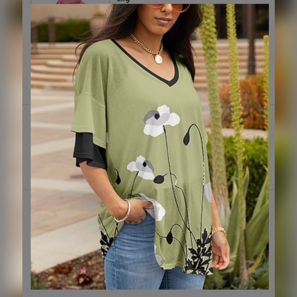 Flowy Lily Tunic NWOT Sz. L